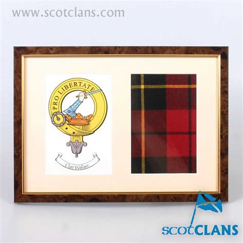 Clan Wallace Crest And Tartan Print Scottish Clans Scottish Clan