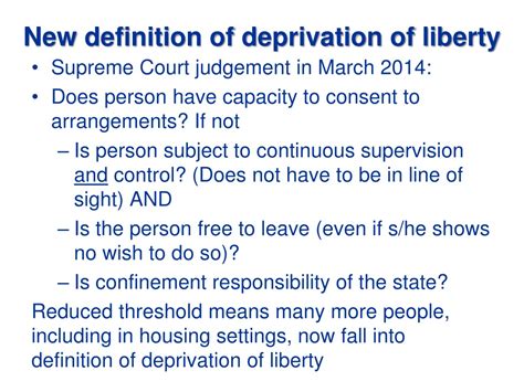 PPT - Deprivation of liberty in housing settings March 2015 PowerPoint