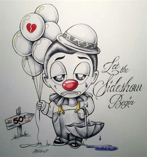 Chicano Clown Drawings Cartoon