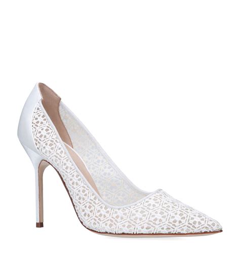 Manolo Blahnik White Lace Bb Pumps Harrods Uk