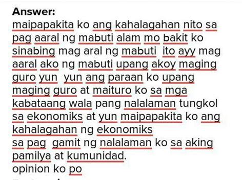 Batay Sa Iyong Natutunan Sa Araling Ito Papaano Mo Maipapakita Ang