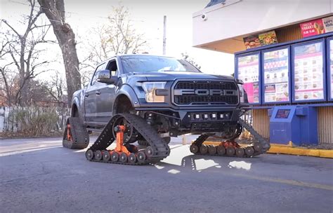 Ford F 150 Raptor With Tank Tracks Gets Even More Capable Video