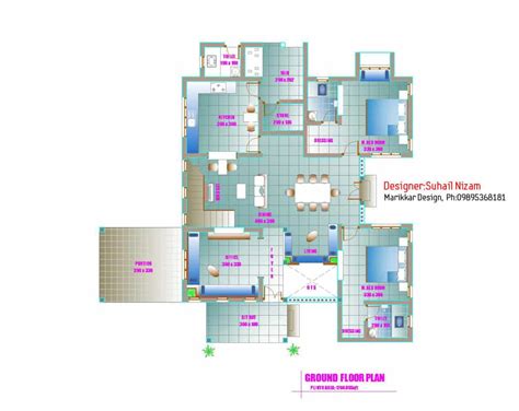 Modern Kerala House Plan 2700 Sqft