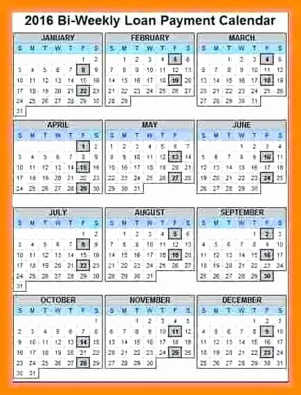 2017 Biweekly Payroll Calendar Template