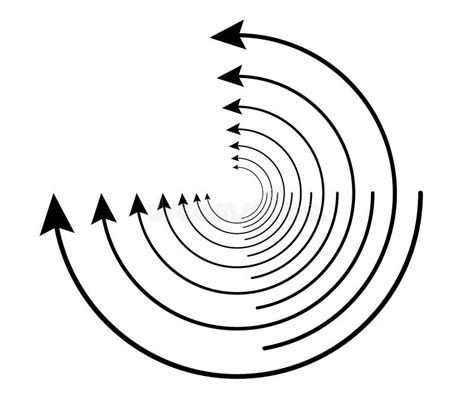 Random Circular Cycle Arrow Element Spiral Spinning Revolve Arrows