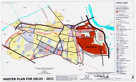 Delhi Special Area Master Development Plan Map 2021 Master Plans India