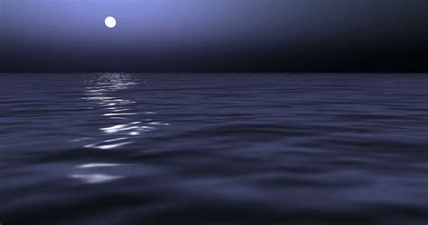 Ocean Waves In Moonlight Render 4k Stock Video Footage 0022 Sbv
