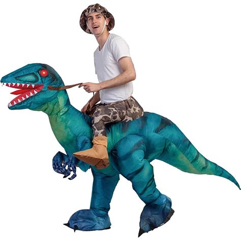 Goosh 63 Inch Inflatable Dinosaur Costume Adult Dinosaur Costumes Blow Up Dinosaur Costume