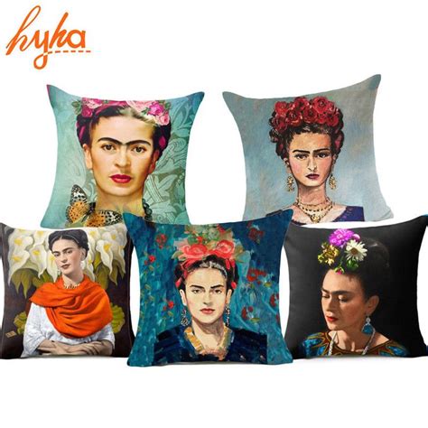Frida Kahlo Polyester Cushion Cover Self Portrait X Cm Pillow Case