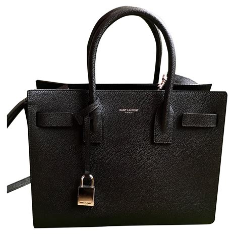 Yves Saint Laurent Sac De Jour Cuir Noir Ref28634 Joli Closet