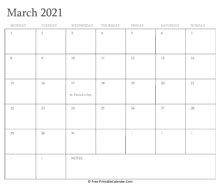We have five march 2021 blank calendar templates that you can download for free. March 2021 Calendar (Horizontal Layout)
