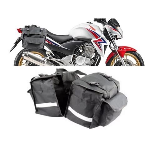 Alforge Bau Bolsa Traseira Universal 40L Motos Black Luxo No Shoptime