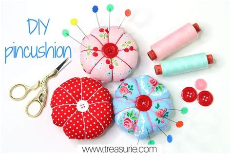 Diy Pin Cushion Cute Pincushion Tutorial Treasurie Diy Pin