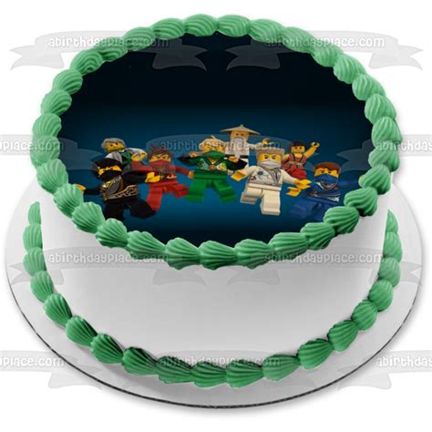 Lego Ninjago Ninjas Master Wu Kai Cole Zane And Jay Edible Cake Topper