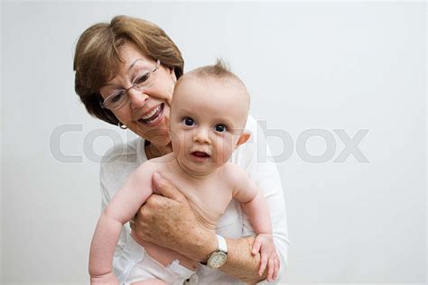Grandmother With Grandson Stock Image Colourbox