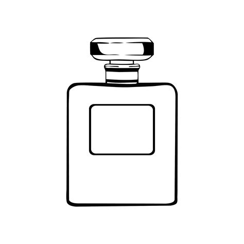Perfume Bottle Glass Perfume Plain Template Silhouette Etsy