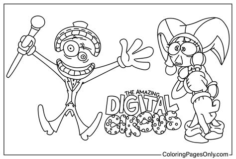 Free The Amazing Digital Circus Coloring Page Free Printable Coloring