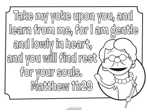 Matthew 1129 Bible Coloring Pages Whats In The Bible