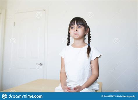 Bored Girl With A Facial Expression Stock Image Image Of Eyes
