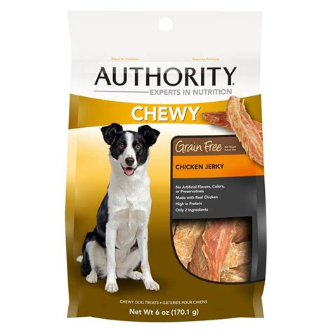 Authority Chewy Dog Treat Grain Free Chicken Jerky Size 6 Oz Adult