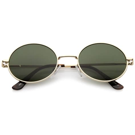 classic retro 90 s round oval flat lens metal sunglasses c138 oval sunglasses metal