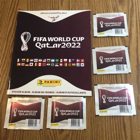 Fifa World Cup Qatar 2022 Album 5 Packs 25 Stickers Total Panini