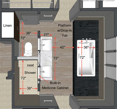 This bathroom features a generous space for the bathtub as the focus of the room. Pin on Bathroom Design