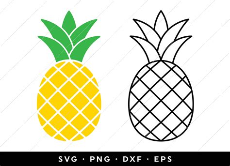 Pineapple Svg Pineapple Clipart Png Vector Decal Fruit Etsy