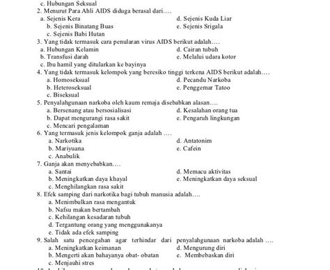 Contoh Soal Pilihan Ganda Tentang Narkoba - Berbagi Contoh Soal