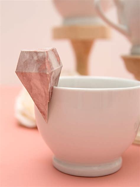 How Adorable Are These Diy Diamond Tea Bag Holders Diy Tea Bags Tea Bag Holder Tea Bag