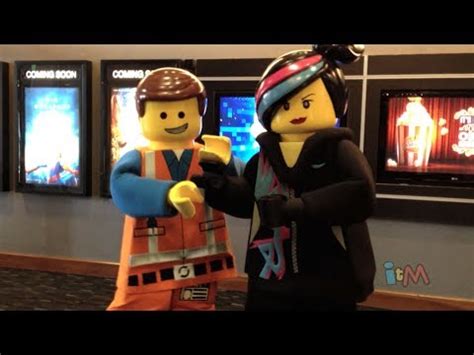 Lego Movie Characters Emmet And Wyldstyle At Legoland Florida Screening