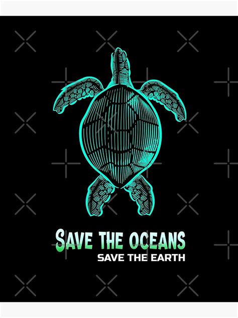 Save The Oceans Save The Earth Poster For Sale By Doudoumss Redbubble