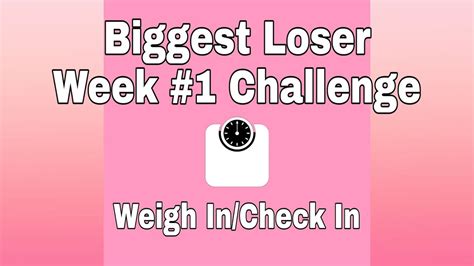 Biggest Loser Week 1 Challenge Weight Loss Journey Youtube