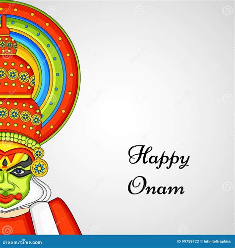 Illustration Of South Indian Festival Onam Background Stock Vector