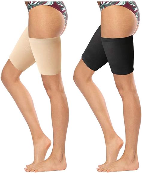 Fantesi 4 Pairs Elastic Thigh Bands Womens Anti Chafing Thigh Bands