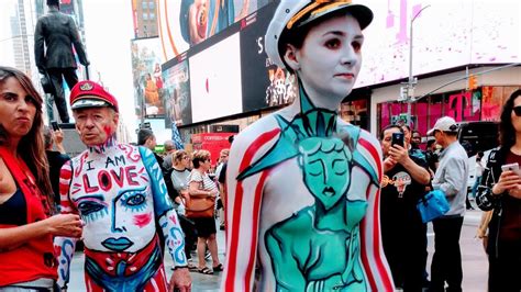 Bodypainting Time Square Fleet Week Saturday Youtube