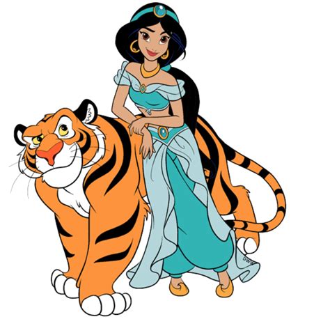 Princess Jasmine And Rajah The Tiger Disney Illustration Disney Princess Art All Disney