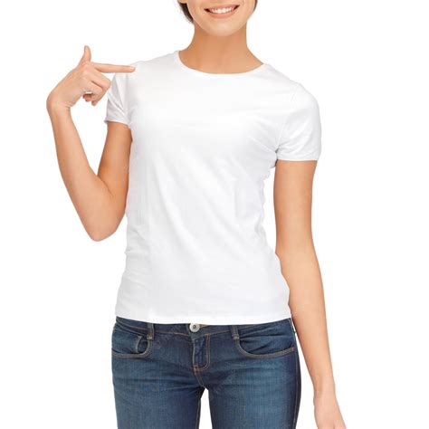 Concepto De Diseño De Camiseta Mujer En Camiseta Blanca En Blanco