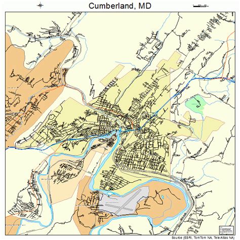 Cumberland Maryland Street Map 2421325