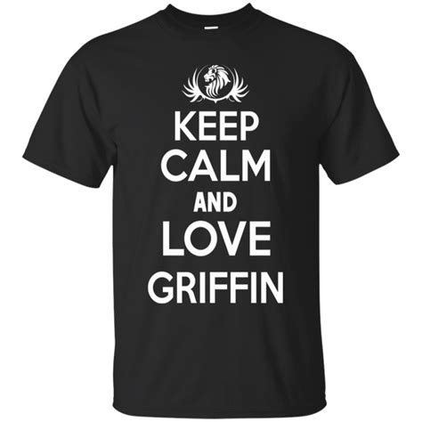 Keep Calm And Love Griffin T Shirt Black Birthday Cotton T Shirt S 5xl