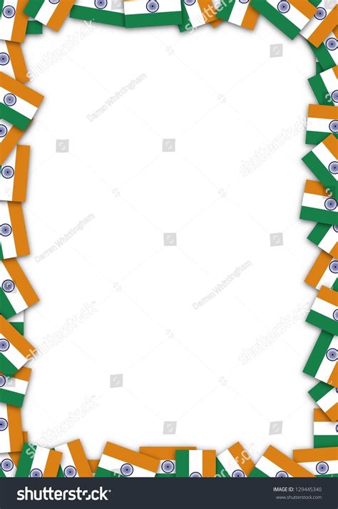 Illustrated Indian Flag Border Stock Photo 129445340 Shutterstock