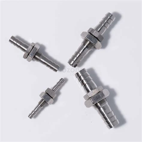 hose barb bulkhead 304 stainless steel barbed tube pipe fitting coupler connector for ozone