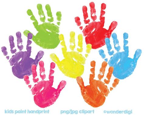 Painted Clipart Hand Prints Illustrations ~ Creative Market