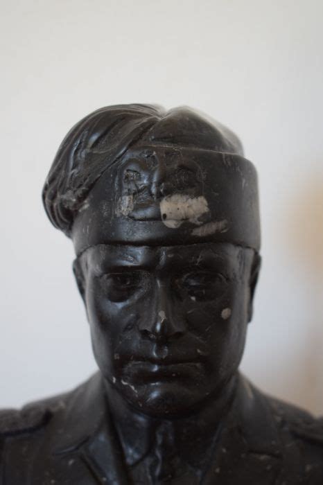 Bust Of Benito Mussolini Marble First Half 20th