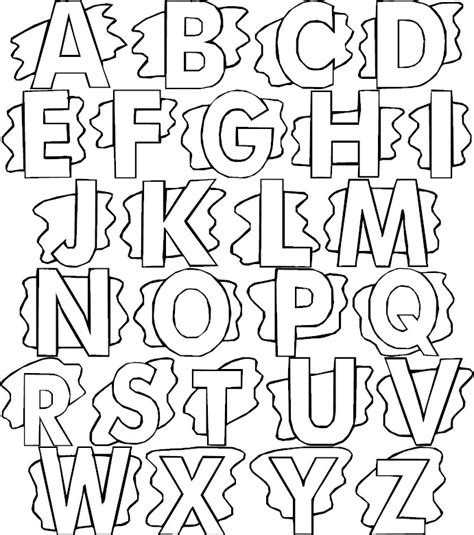 Full Alphabet Coloring Page