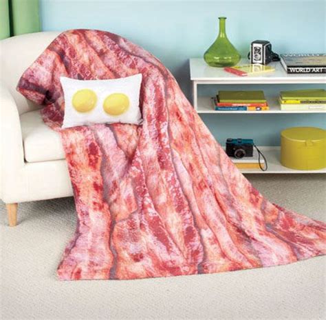 Bacon And Eggs Pillow And Blanket Pillow Set Blanket Pillows