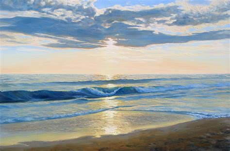 Beach Paintings This Is A Painting Of A Dramatic Sunset Over The