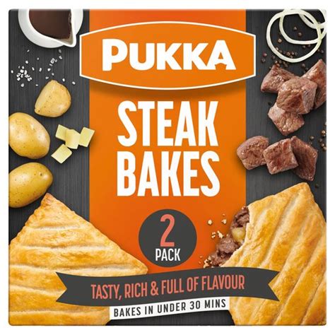 Pukka 2 Steak Bakes 278g Tesco Groceries