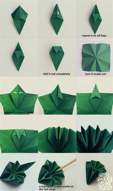 How To Make An Origami Venus Kusudama Cactus Tutorial Part 1