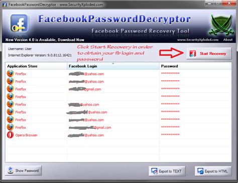 Log into facebook using account recovery options. Free Facebook Password Recovery Version 4.0